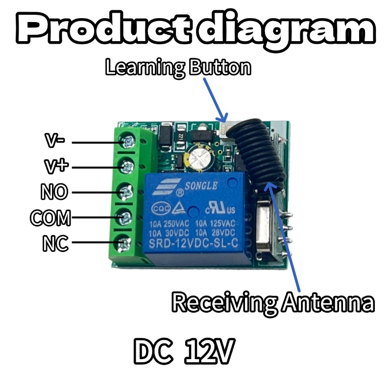 433Mhz DC 12V 6V-30V 1CH Unive - 433Mhz Receiver Module ulasan dan harga
